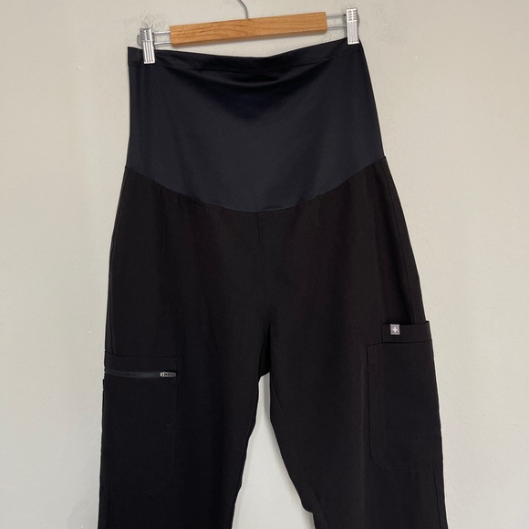 Figs Maternity Scrub Pants Women's M Yola Cargo Straight Over Belly Stretch - Picture 2 of 12